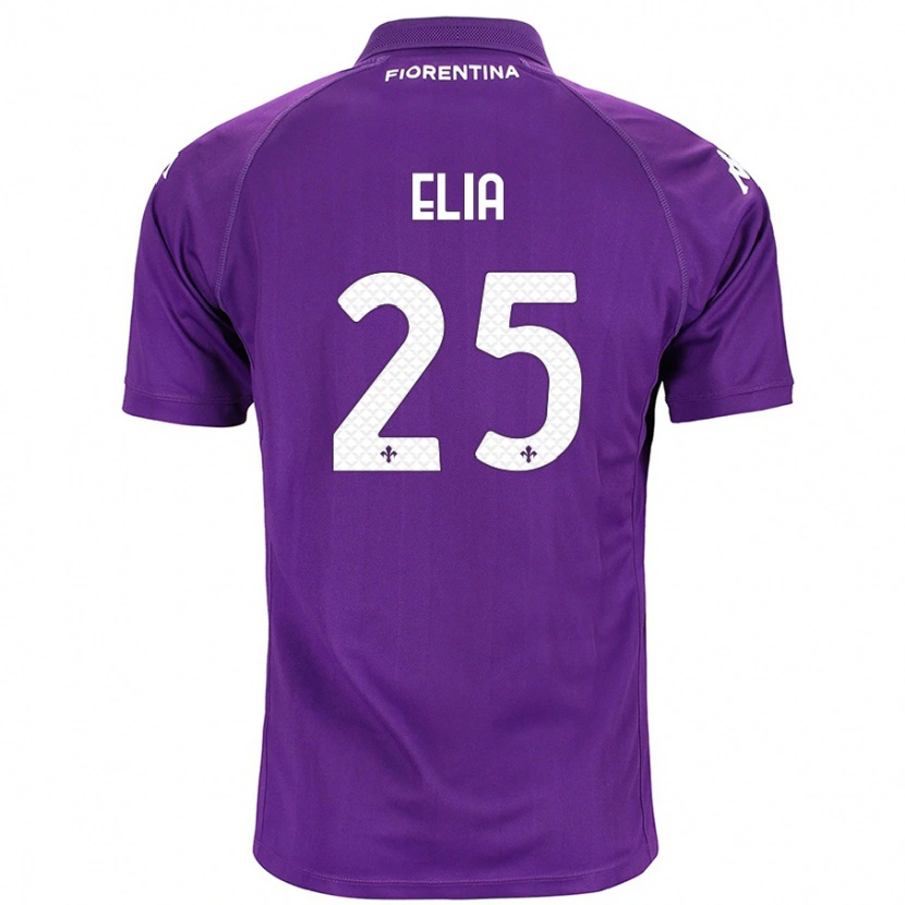 Danxen Uomo Maglia Mirko Elia #25 Viola Kit Gara Home 2024/25 Maglietta