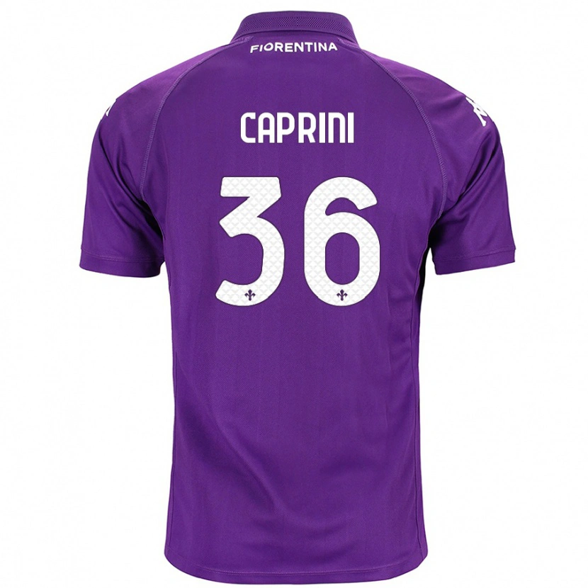 Danxen Uomo Maglia Maat Daniel Caprini #36 Viola Kit Gara Home 2024/25 Maglietta