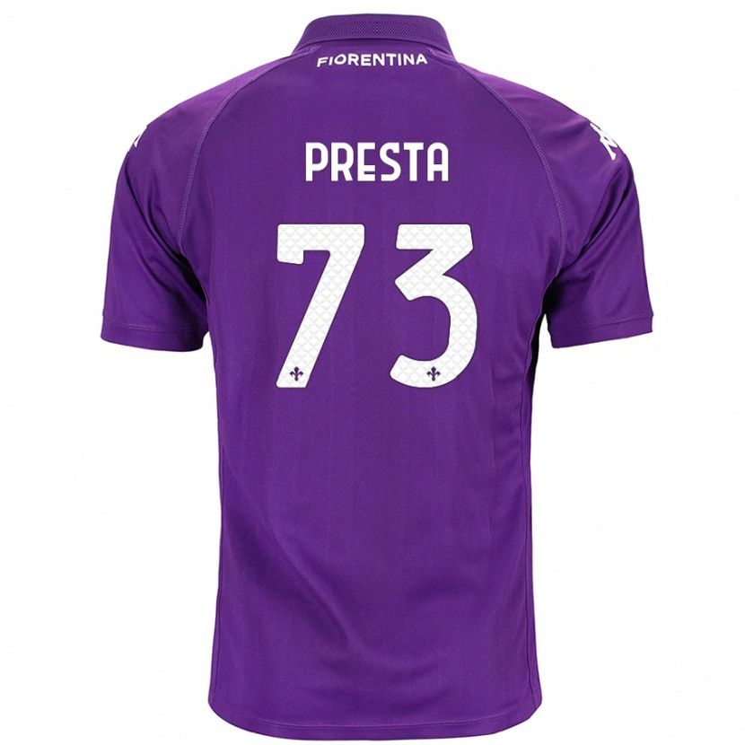 Danxen Uomo Maglia Francesco Presta #73 Viola Kit Gara Home 2024/25 Maglietta