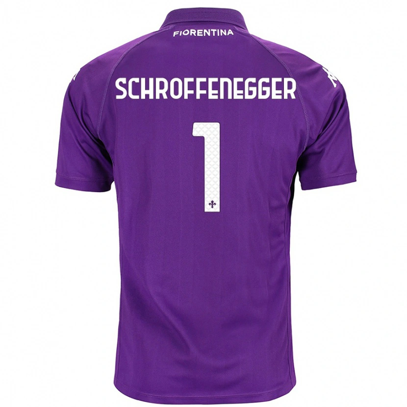 Danxen Uomo Maglia Katja Schroffenegger #1 Viola Kit Gara Home 2024/25 Maglietta
