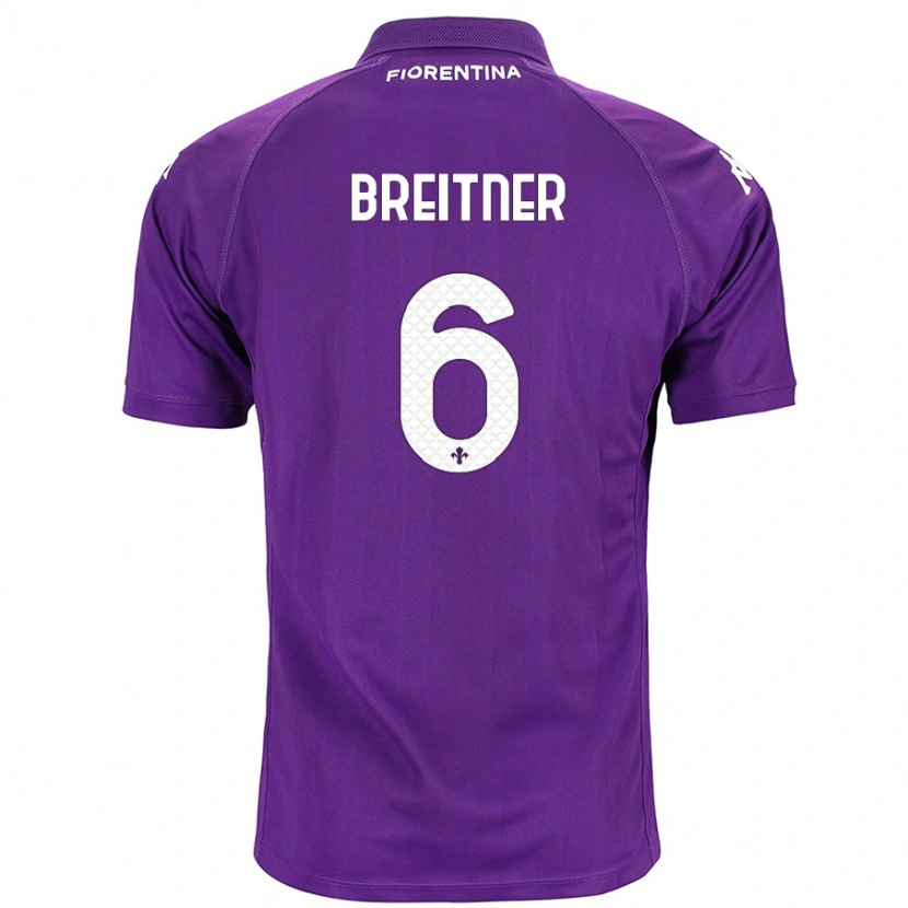 Danxen Uomo Maglia Stephanie Breitner #6 Viola Kit Gara Home 2024/25 Maglietta
