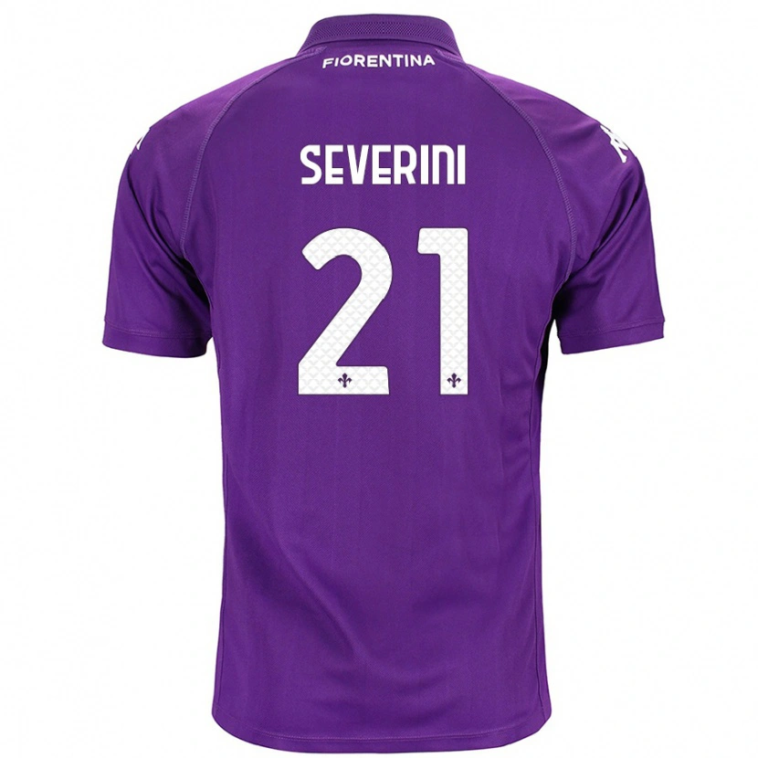 Danxen Uomo Maglia Emma Severini #21 Viola Kit Gara Home 2024/25 Maglietta