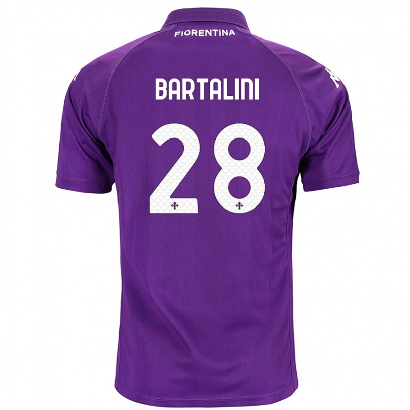 Danxen Uomo Maglia Viola Bartalini #28 Viola Kit Gara Home 2024/25 Maglietta