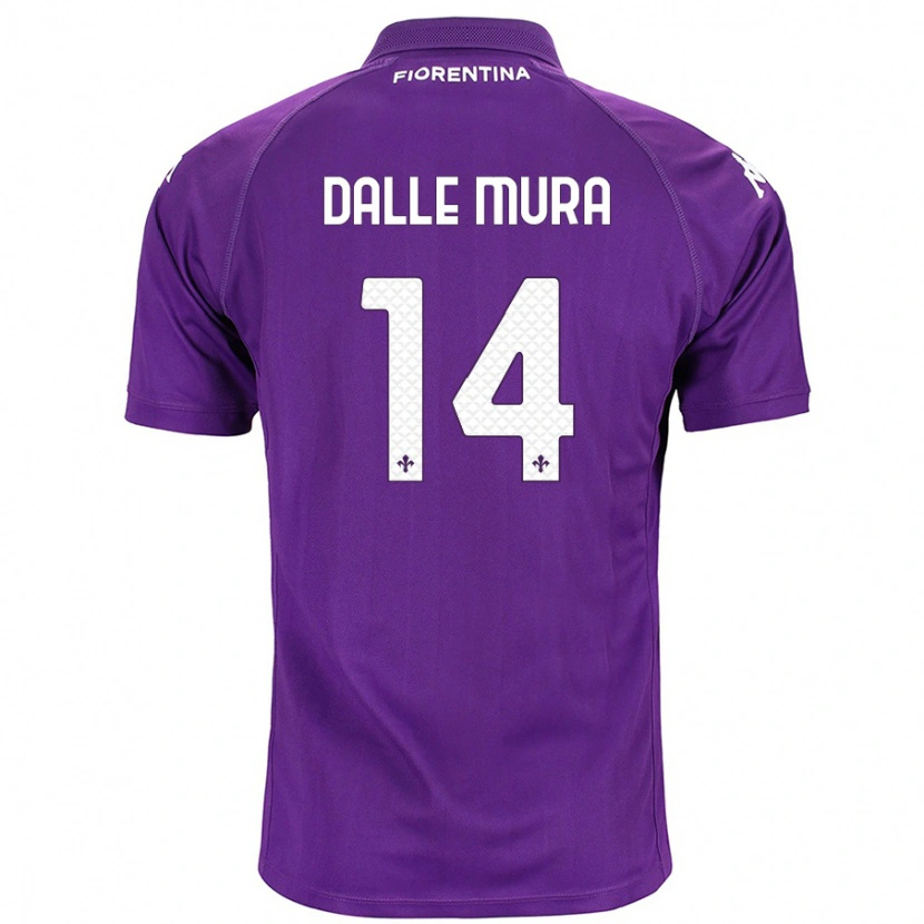 Danxen Uomo Maglia Christian Dalle Mura #14 Viola Kit Gara Home 2024/25 Maglietta