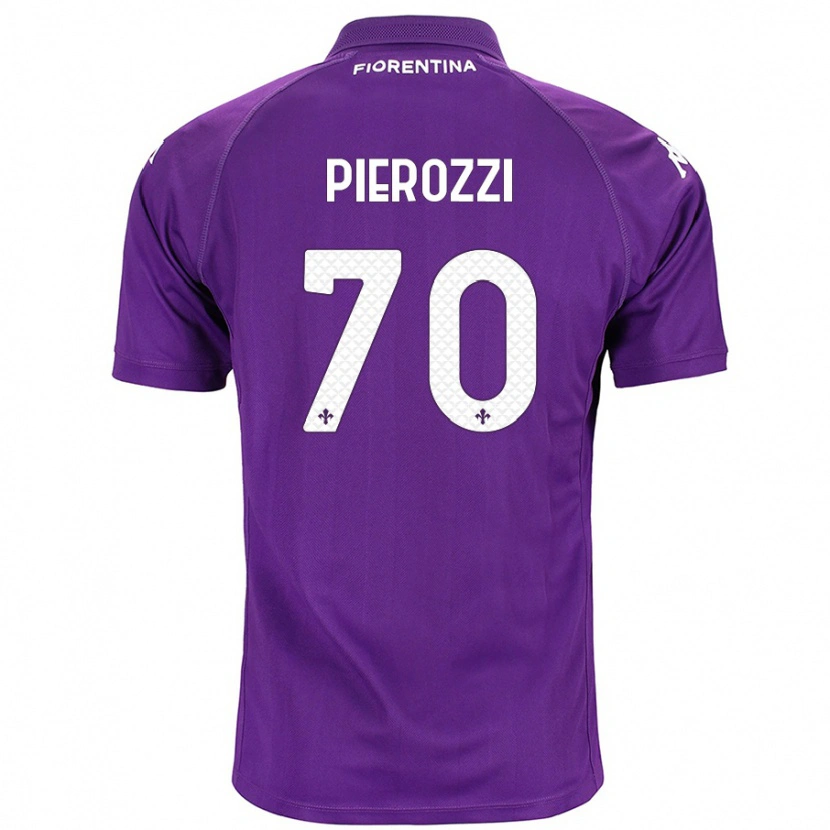 Danxen Uomo Maglia Niccolò Pierozzi #70 Viola Kit Gara Home 2024/25 Maglietta