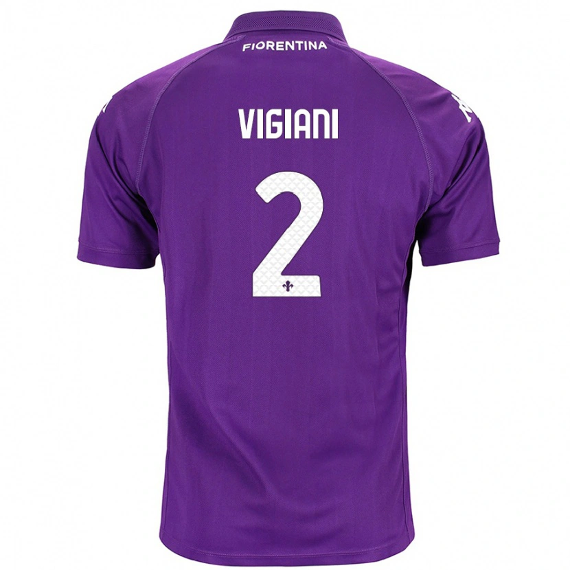 Danxen Uomo Maglia Lorenzo Vigiani #2 Viola Kit Gara Home 2024/25 Maglietta