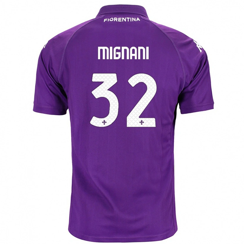 Danxen Uomo Maglia Carlo Mignani #32 Viola Kit Gara Home 2024/25 Maglietta
