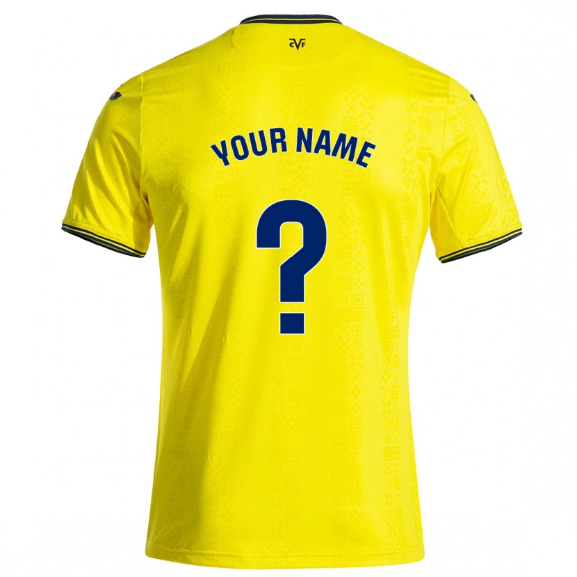 Danxen Uomo Maglia Il Tuo Nome #0 Giallo Nero Kit Gara Home 2024/25 Maglietta