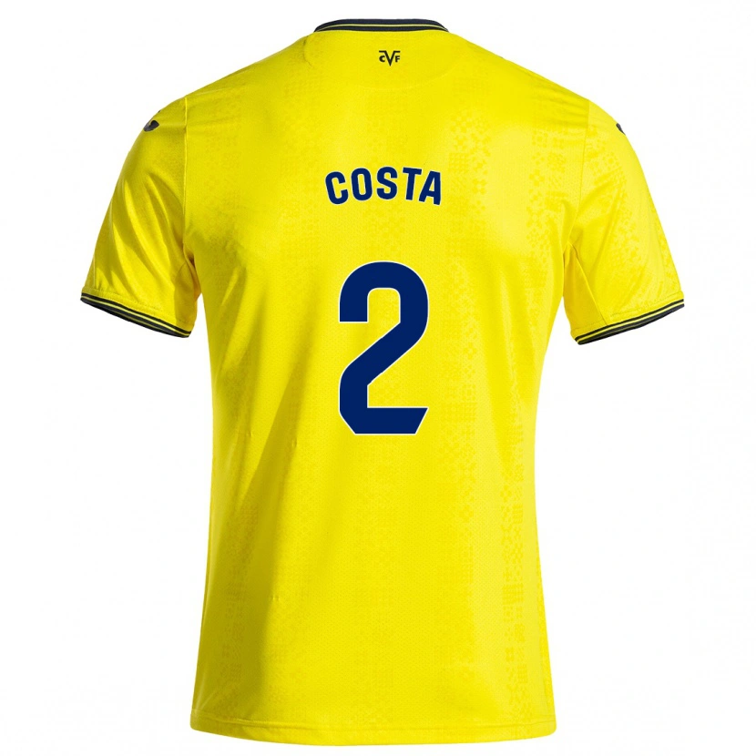 Danxen Uomo Maglia Logan Costa #2 Giallo Nero Kit Gara Home 2024/25 Maglietta
