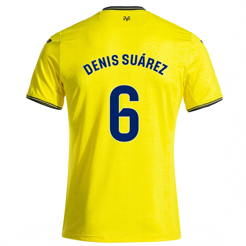 Danxen Uomo Maglia Denis Suárez #6 Giallo Nero Kit Gara Home 2024/25 Maglietta