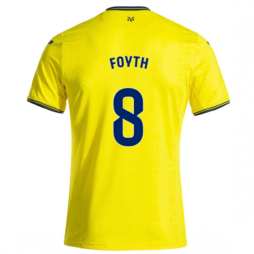 Danxen Uomo Maglia Juan Foyth #8 Giallo Nero Kit Gara Home 2024/25 Maglietta