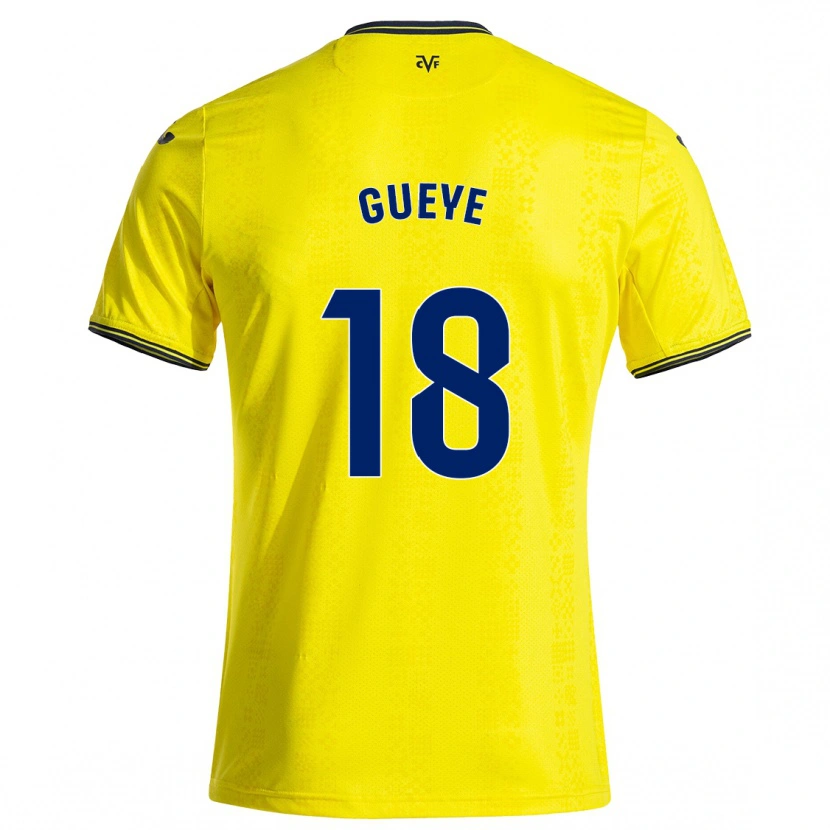 Danxen Uomo Maglia Pape Gueye #18 Giallo Nero Kit Gara Home 2024/25 Maglietta