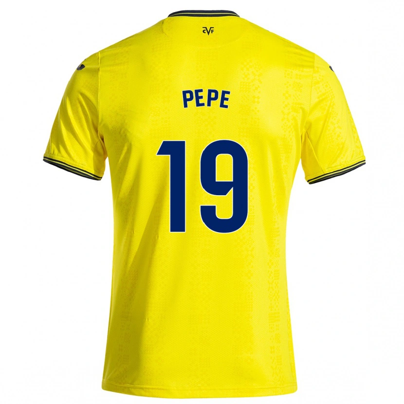 Danxen Uomo Maglia Nicolas Pépé #19 Giallo Nero Kit Gara Home 2024/25 Maglietta