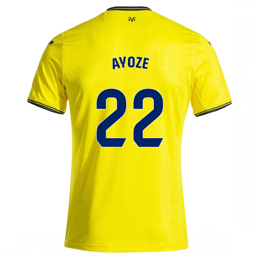 Danxen Uomo Maglia Ayoze Pérez #22 Giallo Nero Kit Gara Home 2024/25 Maglietta