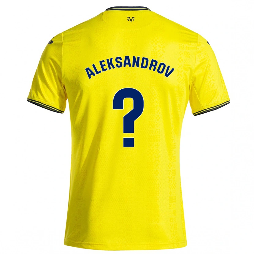 Danxen Uomo Maglia Mykyta Aleksandrov #0 Giallo Nero Kit Gara Home 2024/25 Maglietta
