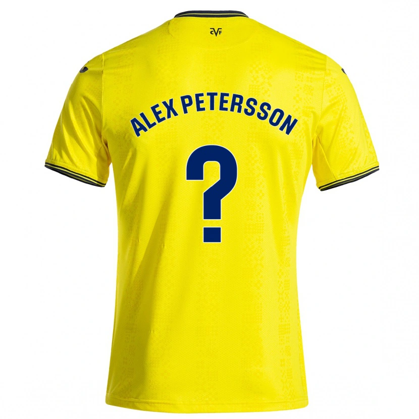 Danxen Uomo Maglia Max Alex Petersson #0 Giallo Nero Kit Gara Home 2024/25 Maglietta