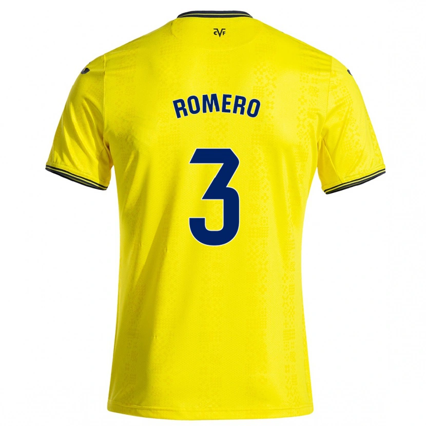 Danxen Uomo Maglia Cristo Romero #3 Giallo Nero Kit Gara Home 2024/25 Maglietta