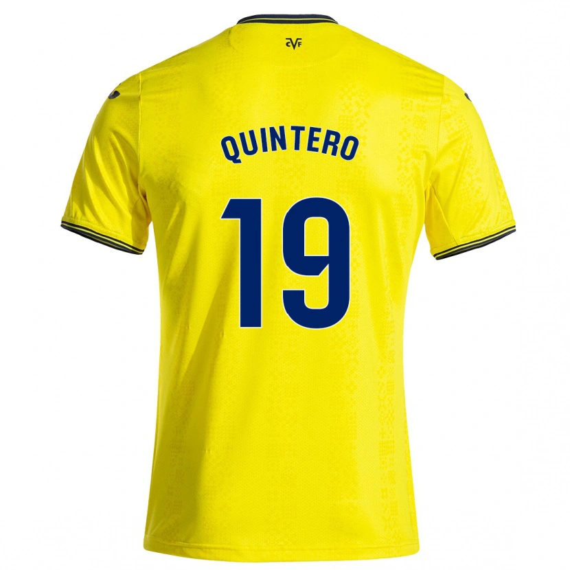Danxen Uomo Maglia Luis Quintero #19 Giallo Nero Kit Gara Home 2024/25 Maglietta