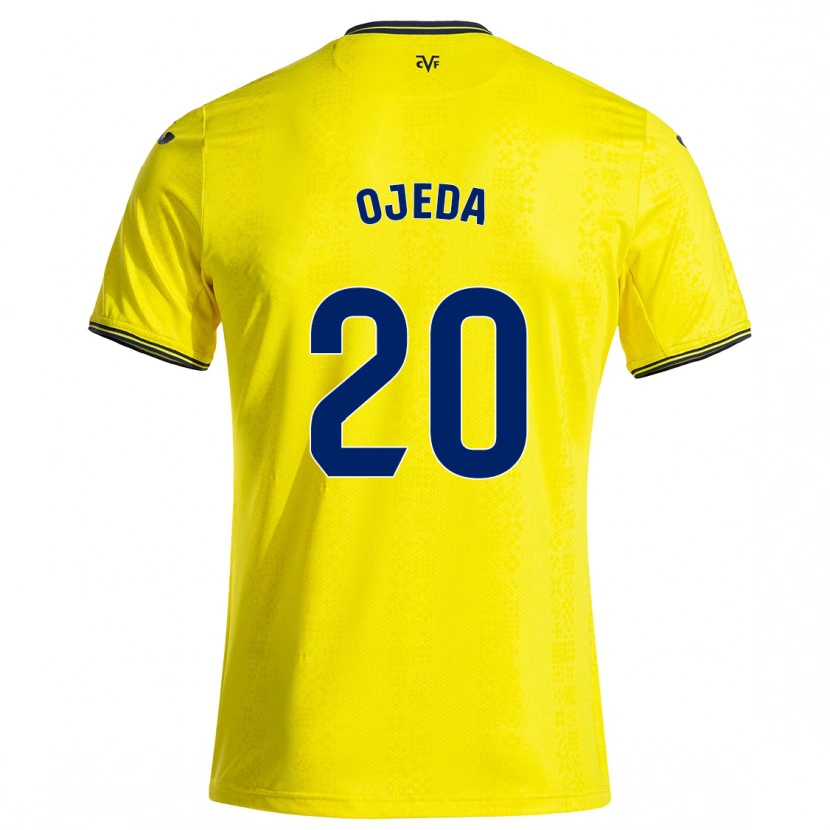 Danxen Uomo Maglia Thiago Ojeda #20 Giallo Nero Kit Gara Home 2024/25 Maglietta