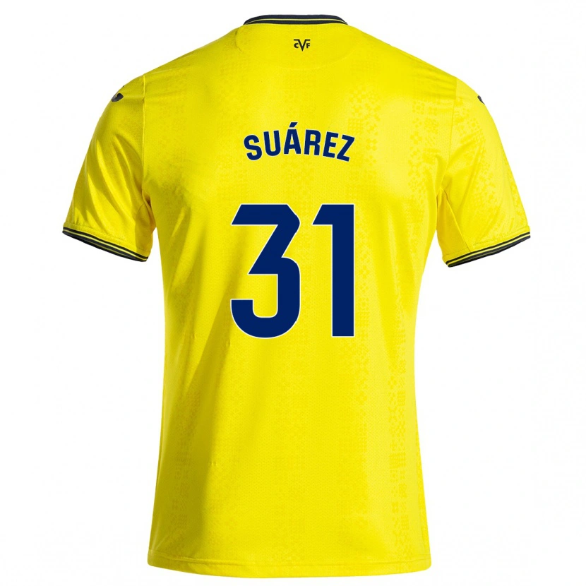 Danxen Uomo Maglia Adri Suárez #31 Giallo Nero Kit Gara Home 2024/25 Maglietta