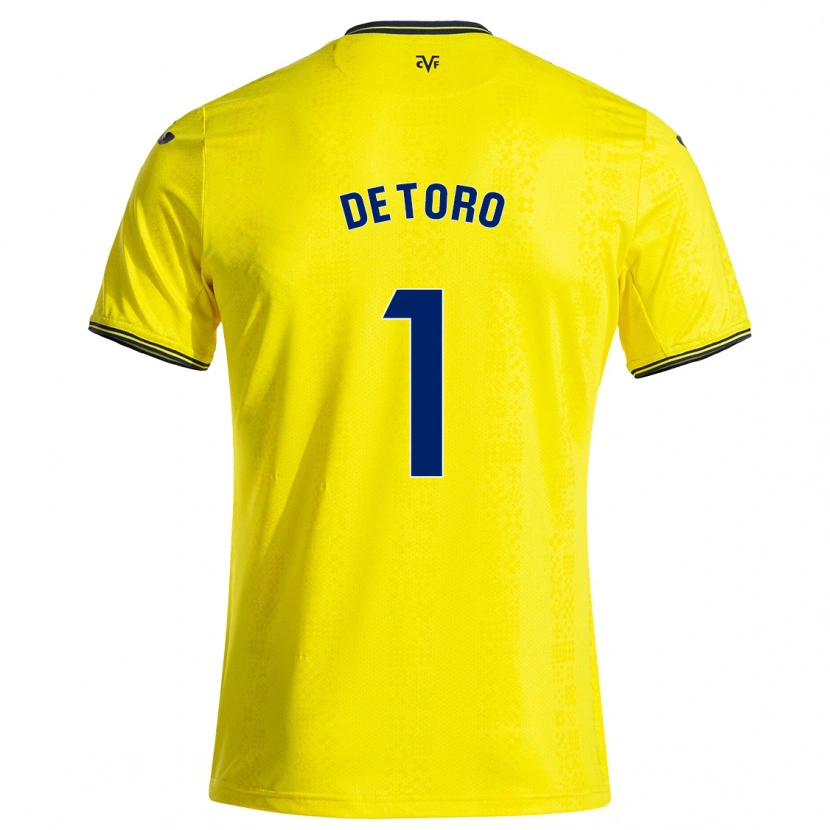 Danxen Uomo Maglia Elena De Toro #1 Giallo Nero Kit Gara Home 2024/25 Maglietta