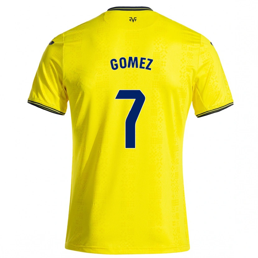 Danxen Uomo Maglia Lucía Gómez #7 Giallo Nero Kit Gara Home 2024/25 Maglietta