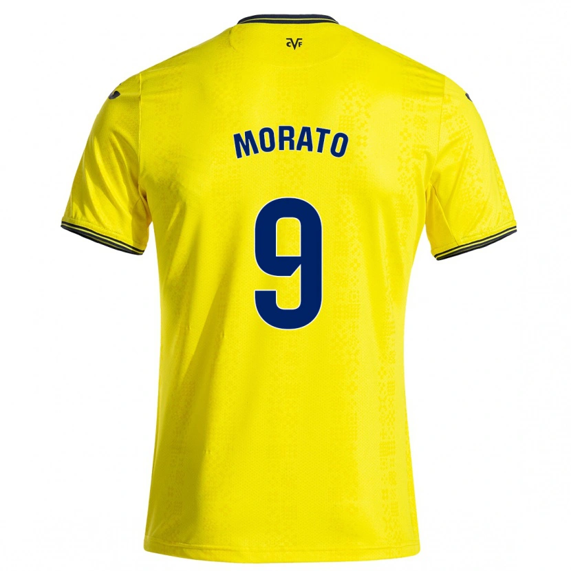 Danxen Uomo Maglia Teresa Morató #9 Giallo Nero Kit Gara Home 2024/25 Maglietta