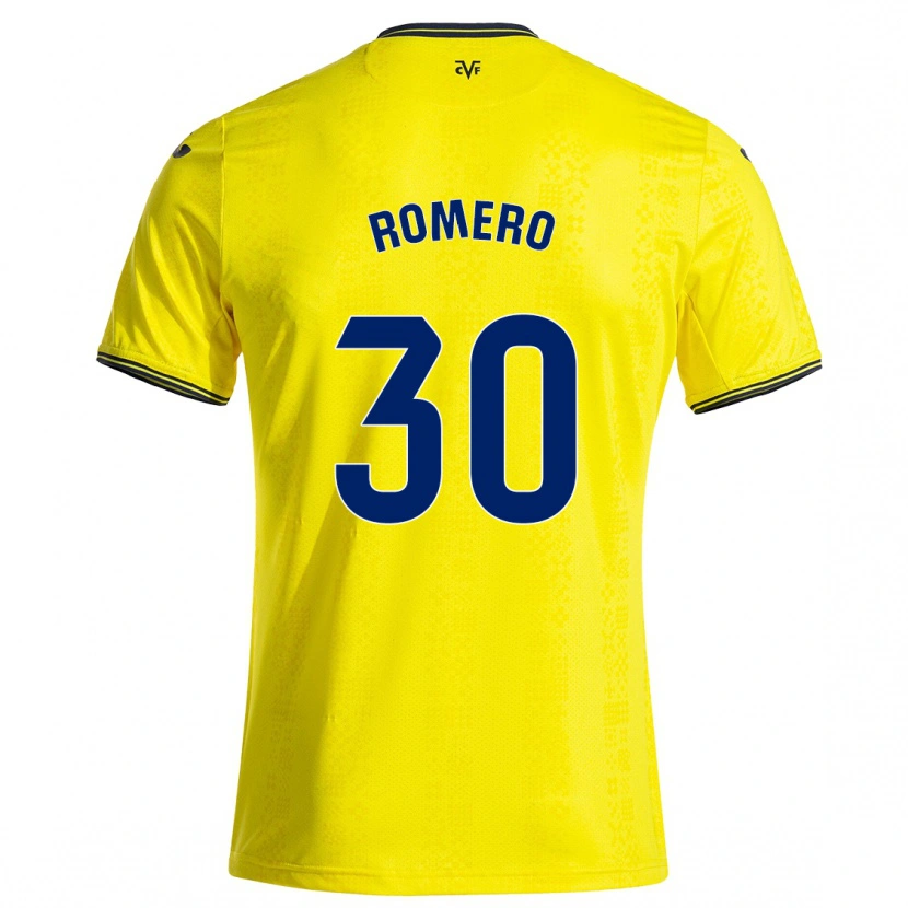 Danxen Uomo Maglia Lucía Romero #30 Giallo Nero Kit Gara Home 2024/25 Maglietta