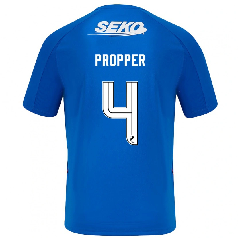 Danxen Uomo Maglia Robin Pröpper #4 Blu Scuro Kit Gara Home 2024/25 Maglietta
