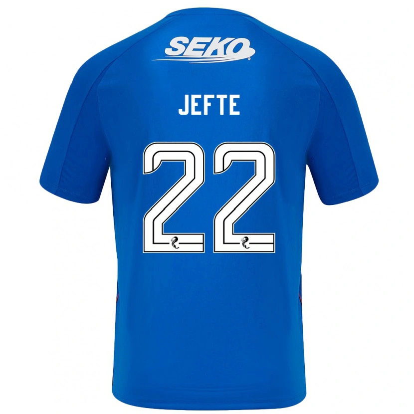 Danxen Uomo Maglia Jefté #22 Blu Scuro Kit Gara Home 2024/25 Maglietta