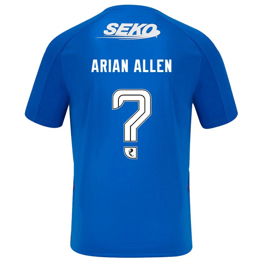 Danxen Uomo Maglia Arian Allen #0 Blu Scuro Kit Gara Home 2024/25 Maglietta
