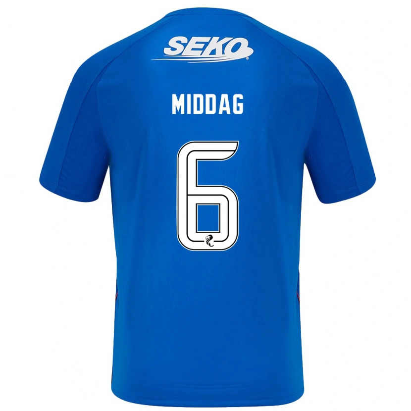 Danxen Uomo Maglia Tessel Middag #6 Blu Scuro Kit Gara Home 2024/25 Maglietta
