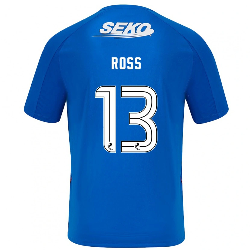 Danxen Uomo Maglia Jane Ross #13 Blu Scuro Kit Gara Home 2024/25 Maglietta