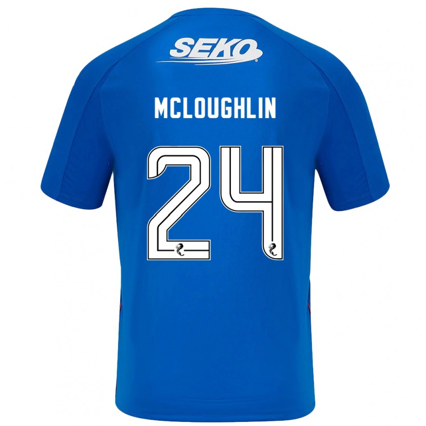 Danxen Uomo Maglia Olivia Mcloughlin #24 Blu Scuro Kit Gara Home 2024/25 Maglietta