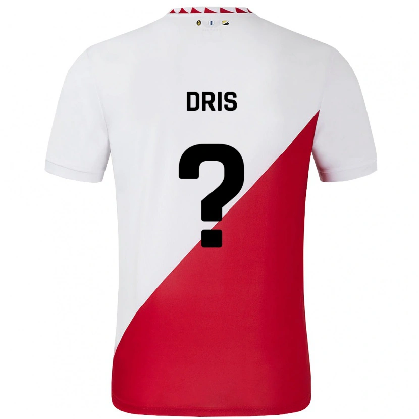 Danxen Uomo Maglia Sofiane Dris #0 Bianco Rosso Kit Gara Home 2024/25 Maglietta