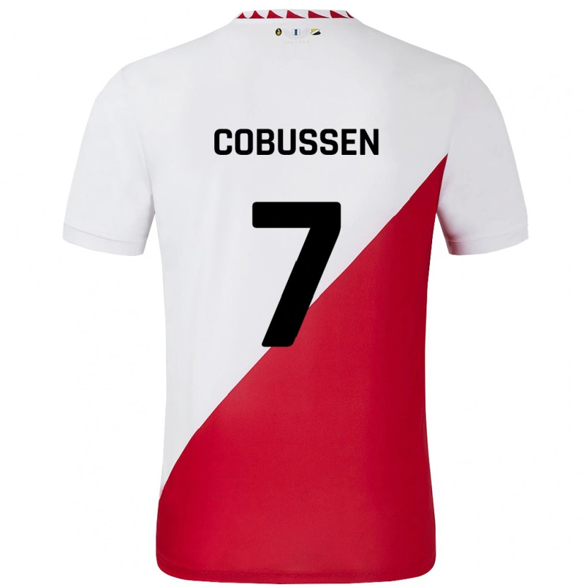 Danxen Uomo Maglia Sophie Cobussen #7 Bianco Rosso Kit Gara Home 2024/25 Maglietta
