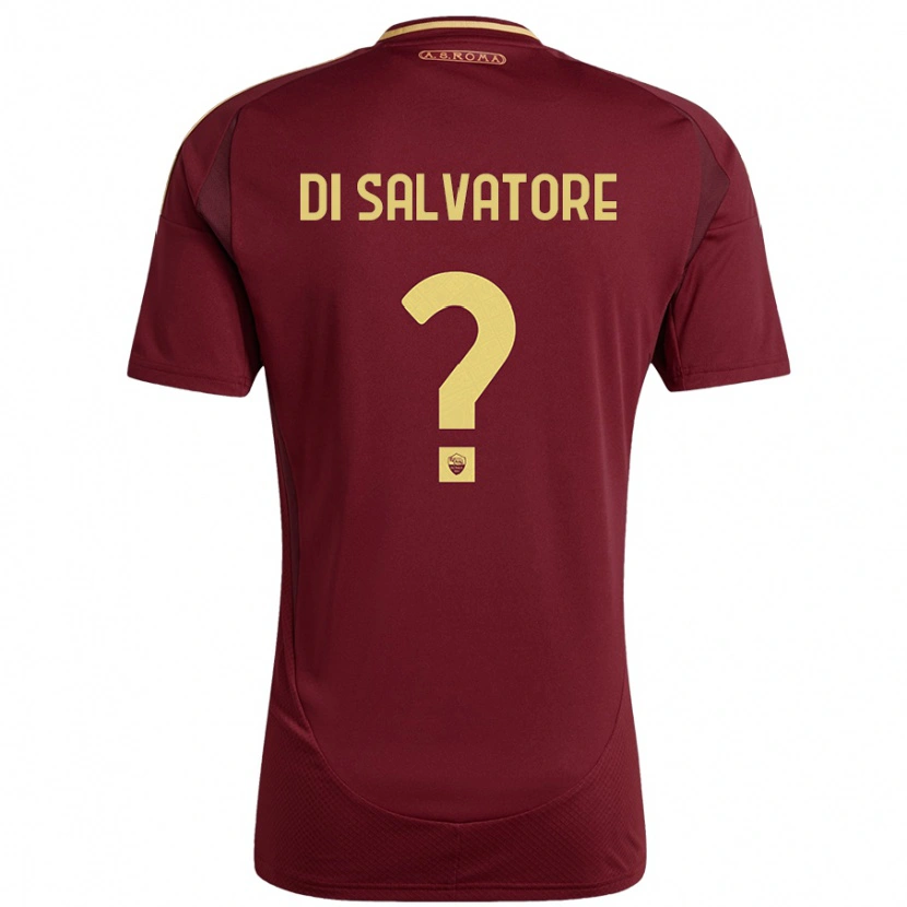 Danxen Uomo Maglia Diego Di Salvatore #0 Rosso Marrone Oro Kit Gara Home 2024/25 Maglietta