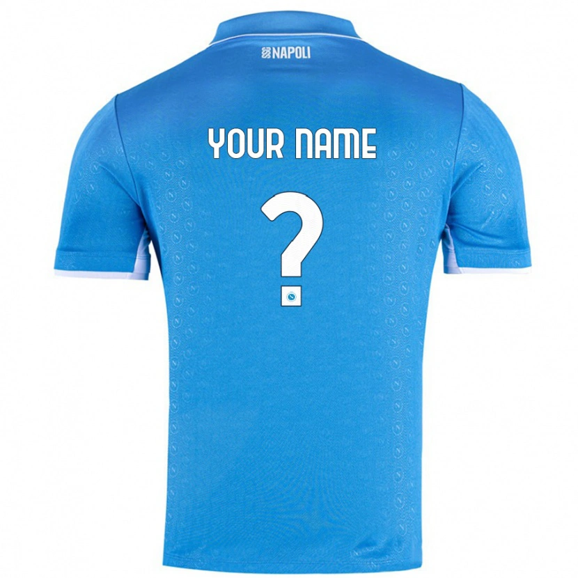 Danxen Uomo Maglia Il Tuo Nome #0 Azzurro Cielo Kit Gara Home 2024/25 Maglietta