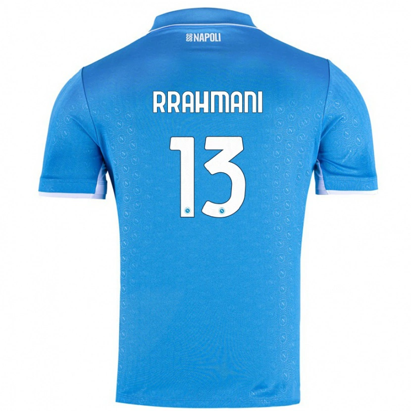 Danxen Uomo Maglia Amir Rrahmani #13 Azzurro Cielo Kit Gara Home 2024/25 Maglietta
