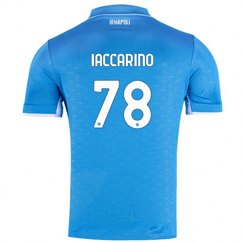 Danxen Uomo Maglia Gennaro Iaccarino #78 Azzurro Cielo Kit Gara Home 2024/25 Maglietta