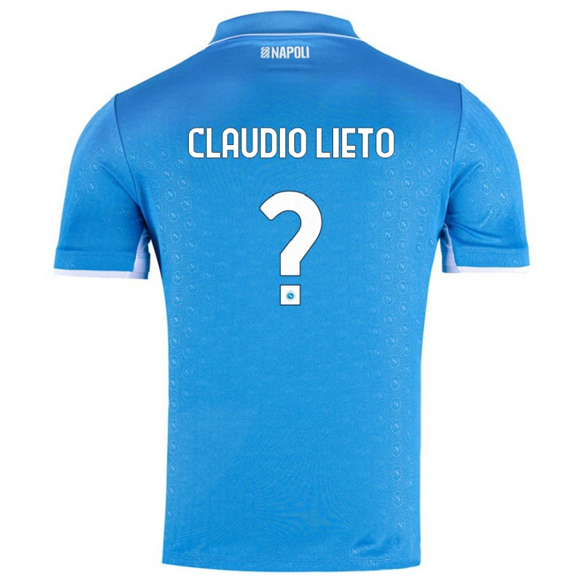 Danxen Uomo Maglia Claudio Lieto #0 Azzurro Cielo Kit Gara Home 2024/25 Maglietta