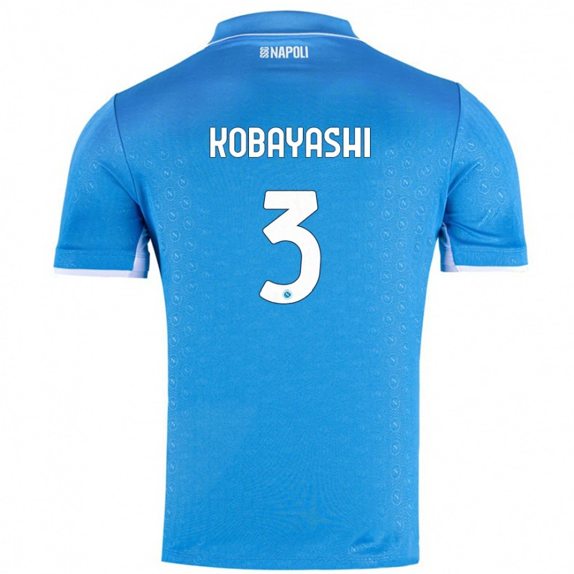 Danxen Uomo Maglia Miharu Kobayashi #3 Azzurro Cielo Kit Gara Home 2024/25 Maglietta