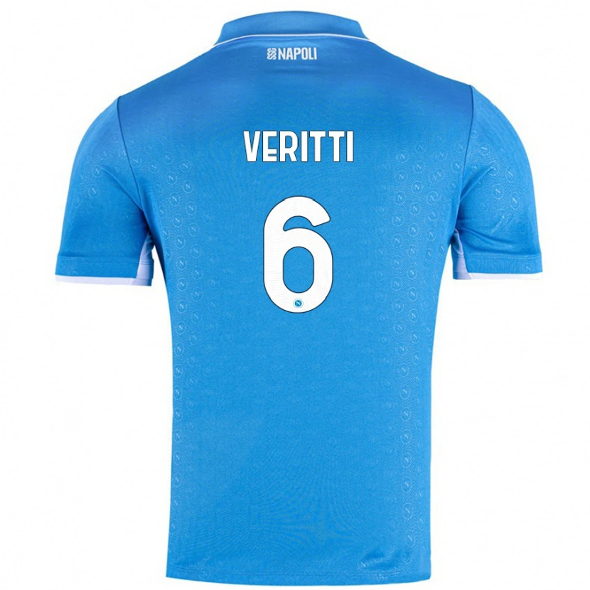 Danxen Uomo Maglia Federica Veritti #6 Azzurro Cielo Kit Gara Home 2024/25 Maglietta