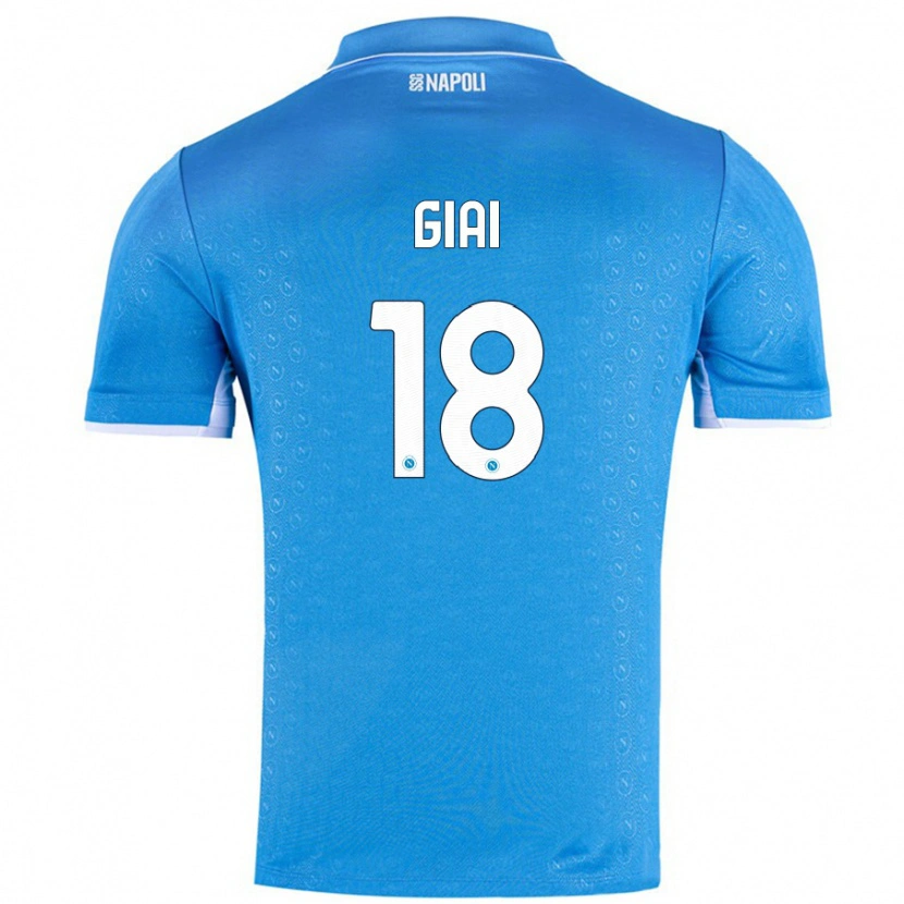 Danxen Uomo Maglia Alice Giai #18 Azzurro Cielo Kit Gara Home 2024/25 Maglietta