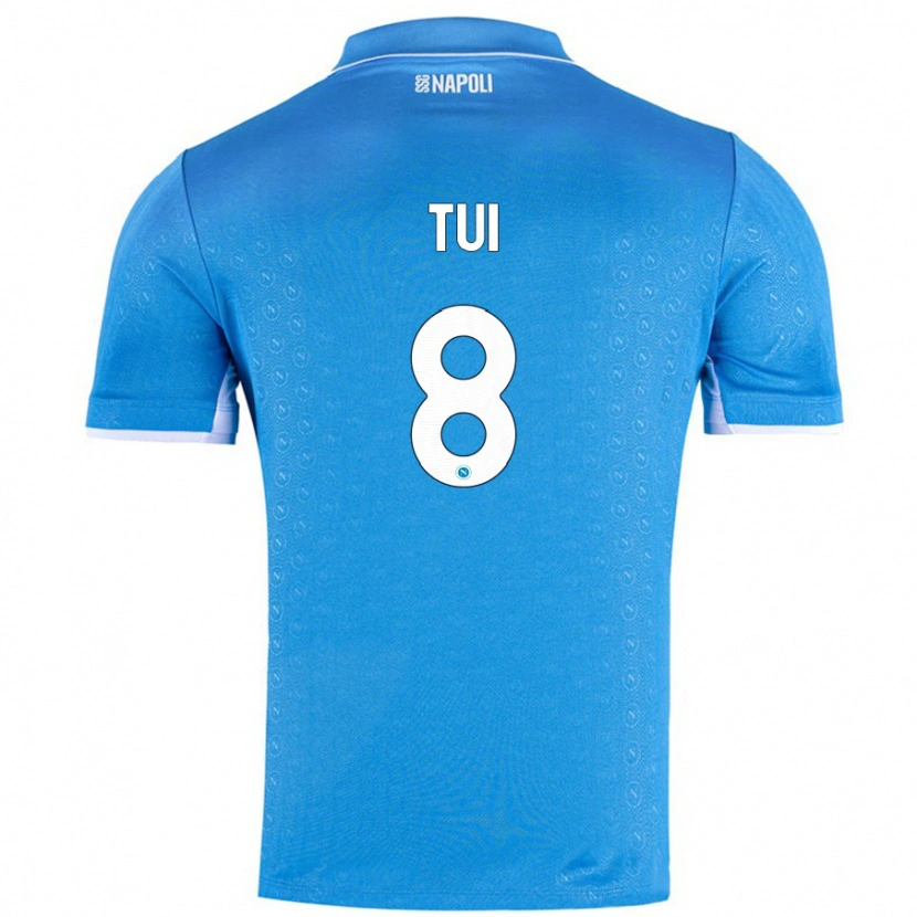 Danxen Uomo Maglia Sara Tui #8 Azzurro Cielo Kit Gara Home 2024/25 Maglietta