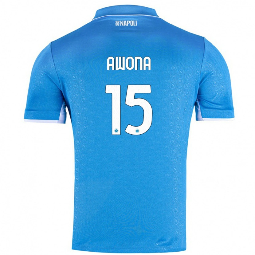 Danxen Uomo Maglia Aurelle Awona #15 Azzurro Cielo Kit Gara Home 2024/25 Maglietta