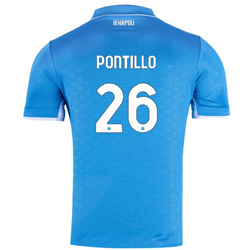 Danxen Uomo Maglia Pasquale Pontillo #26 Azzurro Cielo Kit Gara Home 2024/25 Maglietta