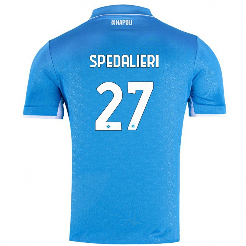 Danxen Uomo Maglia Johnatan Andrea Spedalieri #27 Azzurro Cielo Kit Gara Home 2024/25 Maglietta