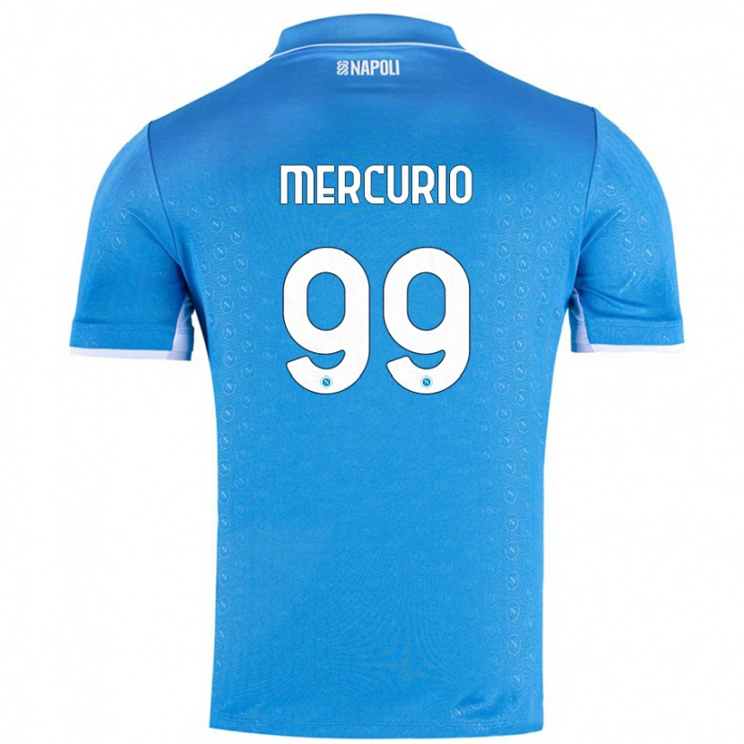 Danxen Uomo Maglia Giovanni Mercurio #99 Azzurro Cielo Kit Gara Home 2024/25 Maglietta