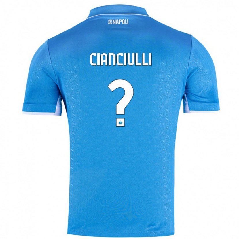 Danxen Uomo Maglia Antonio Cianciulli #0 Azzurro Cielo Kit Gara Home 2024/25 Maglietta